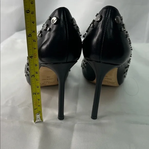 Jimmy Choo Black and Silver Studded Heels - Picture 9 of 11